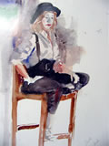Seated Mime